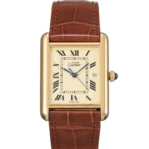 cartier tank 2413|cartier yellow gold tank watch.